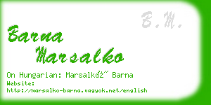 barna marsalko business card